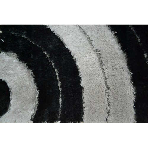 Χαλιά Shaggy Micro 3D Μαύρο/Γκρι Ανοιχτό (Black/L.Grey) 200x270cm 01338A-6-200