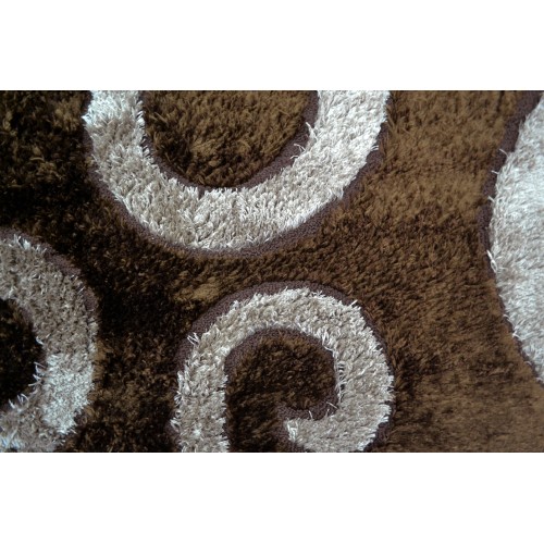 Διάδρομος Shaggy Micro 3D Καφέ / Κάμελ (Brown /Camel) 80cm 07881C-7-80