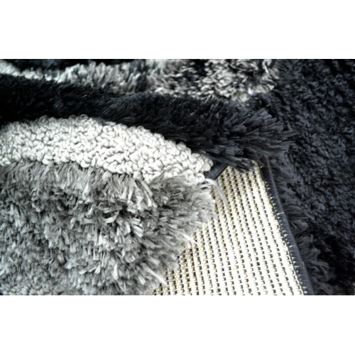 Διάδρομος Shaggy Micro 3D Μαύρο/Γκρι (Black/D.Grey) 80cm 07881D-6-80
